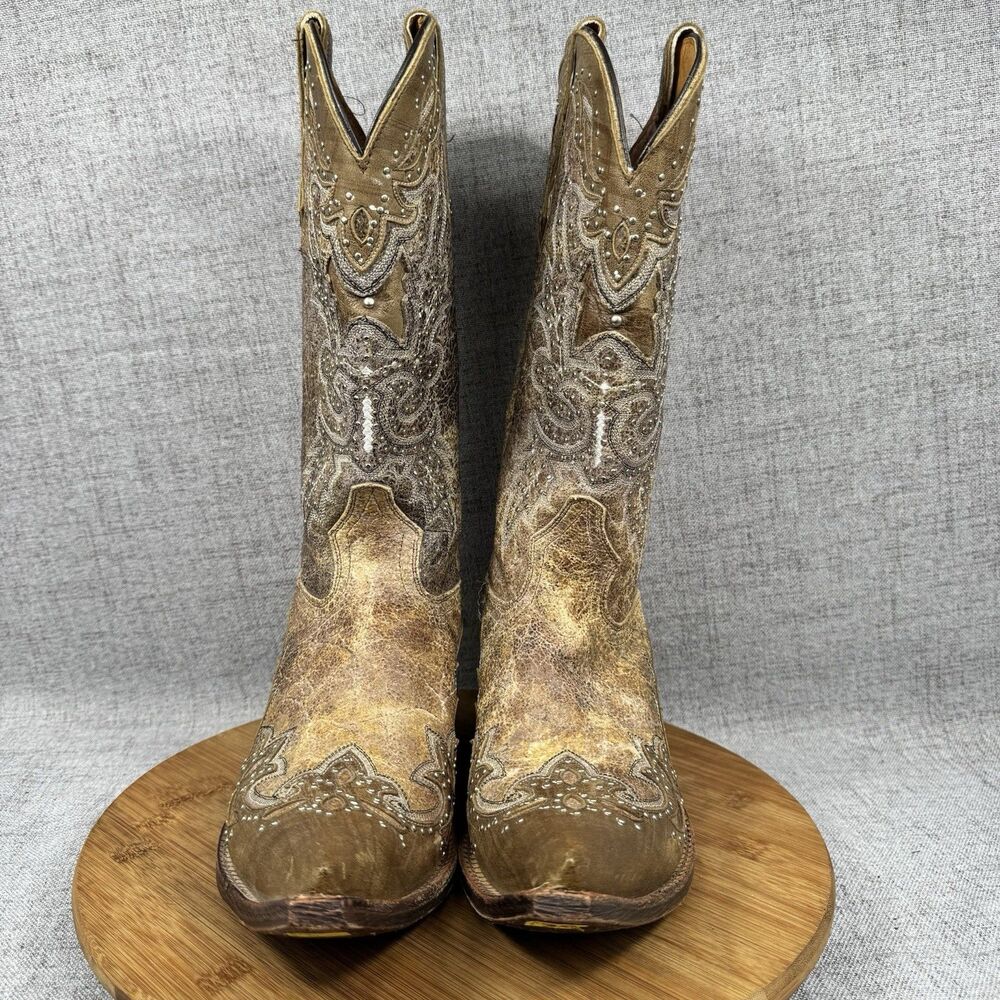 Johnny Ringo Cowboy Boots Womens 10.5 B Sagrada Western Leather - Picture 3 of 12